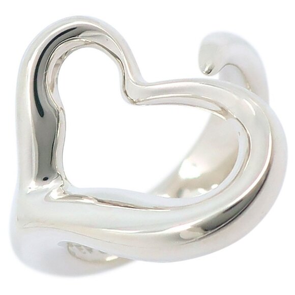 TIFFANY&Co. Open heart Ring Elsa Peretti Silver925 #4.9(US Size) 5.8g Women - Picture 1 of 4